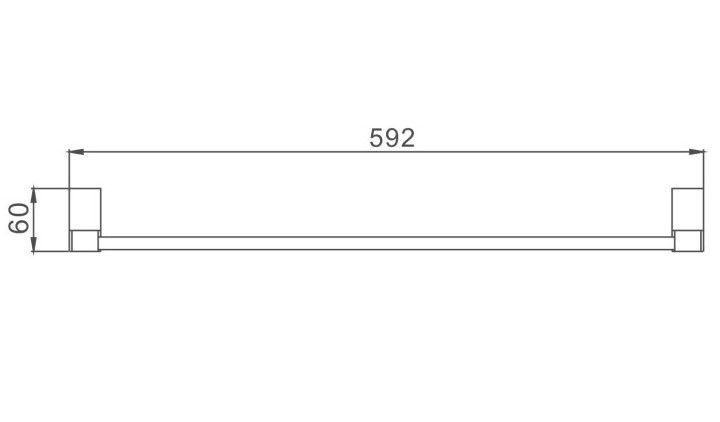 Полотенцедержатель Haiba HB8809 59см хром