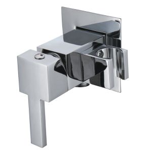 Смеситель для душа и гигиенического душа со штуцером с держателем, хром Cezares  CZR-DA2-01