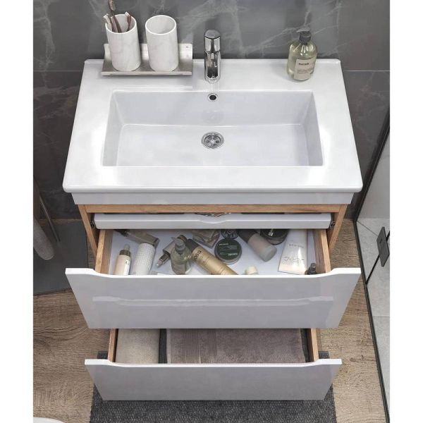 Тумба под раковину напольная Vigo Grani tn.GRI.OSK.75.2Y 75 см дуб золотой