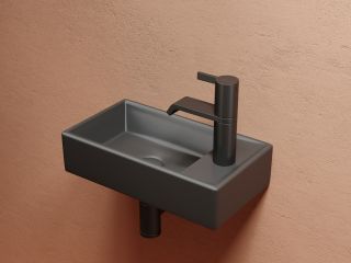 Раковина подвесная Ceramicanova Элемент (Element) CN6051LMDH 41 см тёмный антрацит матовый