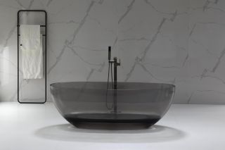 Ванна из полиэфирной смолы Cezares Релакс (Relax) CZR-RELAX-170-80-56-GM-PFB 170x80 см серый туман