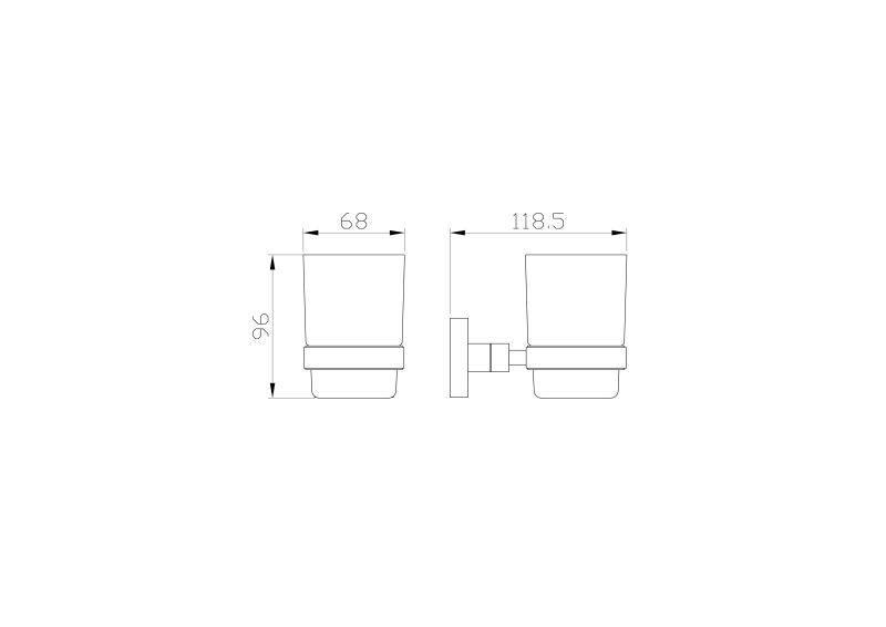 Стакан для зубных щеток с держателем Wonzon & Woghand Polo WW-8921-BN брашированный никель