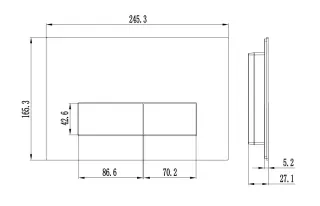 Клавиша смыва Kerama Marazzi Про/Смат FP.PRO.SST брашированная сталь