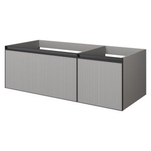 Тумба под раковину Armadi Art Quatro 790-M2-120-L-RIB-A 120 см серый/антрацит