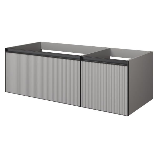 Тумба под раковину Armadi Art Quatro 790-M2-120-L-RIB-A 120 см серый/антрацит