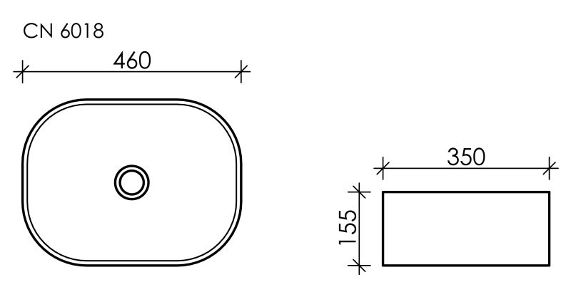 Раковина Ceramica Nova Element CN6018 46см белый Раковина Ceramica Nova Element CN6018 46см белый