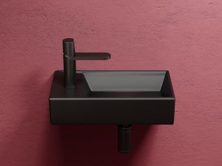 Раковина подвесная Ceramicanova Элемент (Element) CN6051RMB 40 см чёрный матовый