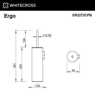 Ёршик подвесной Whitecross Ergo ER2272CPB брашированная медь