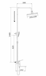 Душевая стойка Shevanik S8036F белый/хром Душевая стойка Shevanik S8036F белый/хром