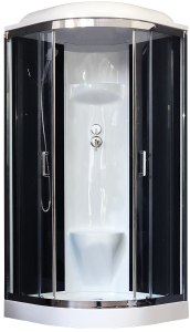 Душевая кабина Royal Bath HK стекло чёрное/прозрачное 100x100см RB100HK6-BT-CH