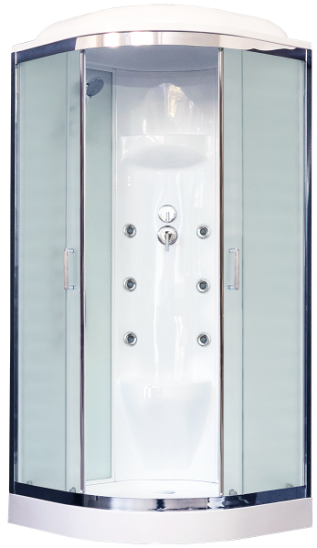 Душевая кабина Royal Bath HK стекло белое/матовое 100x100см RB100HK7-WC-CH