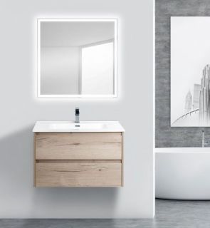 Тумба под раковину BelBagno подвесная 80x50см Rovere Galifax Bianco KRAFT-800-2C-SO-RGB