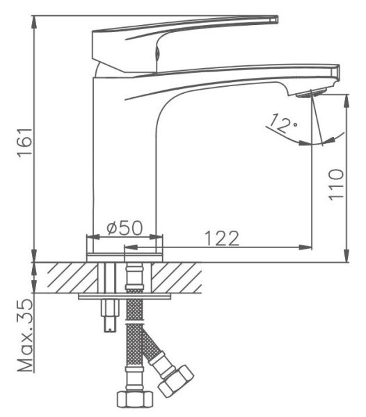 Смеситель для раковины Haiba HB10587 хром