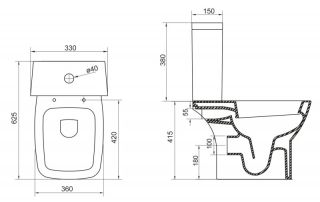 Чаша унитаза напольного BelBagno Lago BB128CP Чаша унитаза напольного BelBagno Lago BB128CP