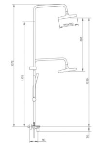 Душевая стойка Splenka S52.24.06 чёрный