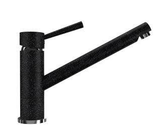 Смеситель для кухни Ulgran Classic U-025-308 с низким поворотным изливом чёрный Смеситель для кухни Ulgran Classic U-025-308 с низким поворотным изливом чёрный