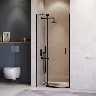 Душевая дверь RGW HO-014B 350601413-14 130 см профиль чёрный стекло прозрачное