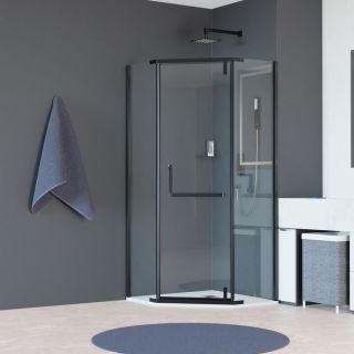 Душевой уголок RGW HO-081B 350608100-14 100x100 см профиль чёрный стекло прозрачное