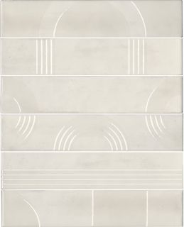 Панно Kerama Marazzi KMP3STA001RN6X Мажорель белый глянцевый (из 6 частей 6x28.5) 36x28.5x1