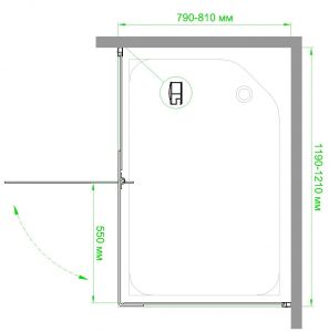 Душевой уголок Royal Bath HPV RB8120HPV-C 120x80см белый