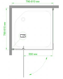 Душевой уголок Royal Bath HPV RB80HPV-T 80x80см белый