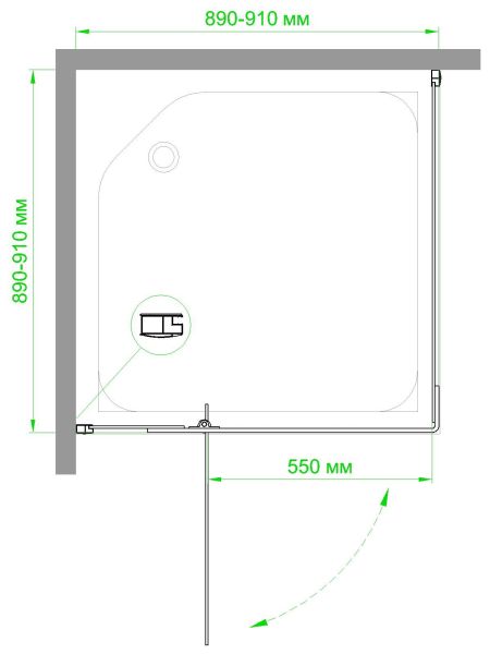 Душевой уголок Royal Bath HPV RB90HPV-T-BL 90x90см чёрный Душевой уголок Royal Bath HPV RB90HPV-T-BL 90x90см чёрный