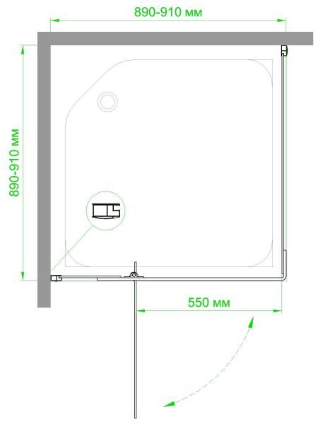Душевой уголок Royal Bath HPV RB90HPV-T 90x90см белый