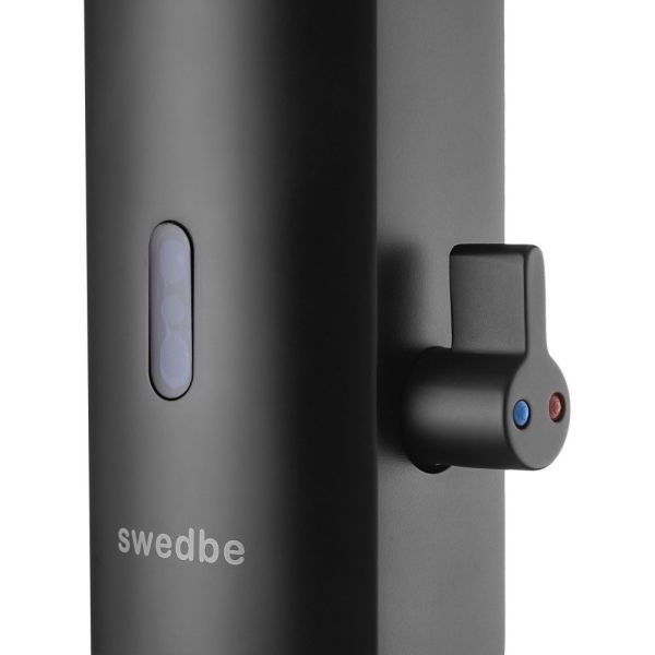 Сенсорный смеситель для раковины Swedbe Europe 6000В с ручной регулировкой температуры воды чёрный