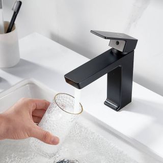 Смеситель для раковины Rose R1801H-1 чёрный матовый Смеситель для раковины Rose R1801H-1 чёрный матовый