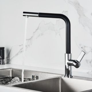 Смеситель для кухни Haiba HB70501-7 чёрный/хром Смеситель для кухни Haiba HB70501-7 чёрный/хром
