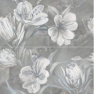 Панно Azori OPALE 588912003 GREY FLOWER 63х63 (3компл/2шт)