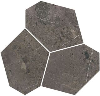 Плитка Kerama Marazzi KMD2HID025BR Декор Марсель наборный чёрный глянцевый обрезной 26,5x25,5x0,9