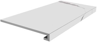 Керамогранит Kerama Marazzi SG849992R\GCF Ступень клеёная Монте Тиберио белый лаппатированный 33x80x0,9