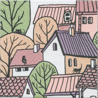 Плитка Kerama Marazzi OS\A222\5009 Декор Городок 1 матовый 20x20x0,69