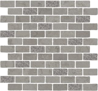 Керамогранит Kerama Marazzi MBD011 Декор Про Лаймстоун Антика 3 мозаичный серый матовый 32x30x0,9