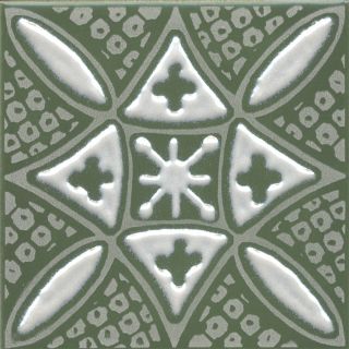 Керамогранит Kerama Marazzi KMD3STA020GN Декор Бахия 2 бирюзовый глянцевый 9,8x9,8x0,7