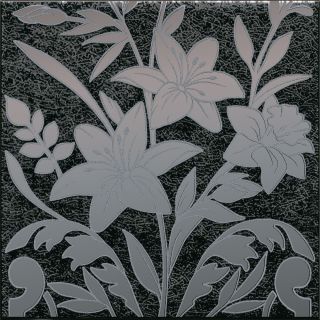 Плитка Kerama Marazzi HGD\B566\5292 Декор Барберино 2 чёрный глянцевый 20x20x0,69