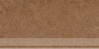 Керамогранит Kerama Marazzi KM6060G0911RGRF Ступень фронтальная Руссильон коричневый тёмный матовый обрезной 30x60x0,9