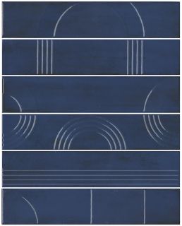 Плитка Kerama Marazzi KMP3STA008RN6X Панно Мажорель зелёный тёмный глянцевый (из 6 частей 6х28,5) 36x28,5x1