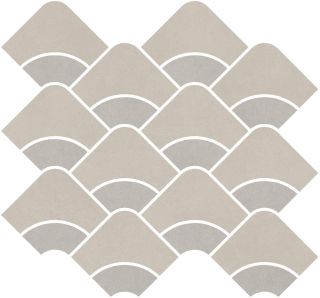 Плитка Kerama Marazzi KMD2HID008BR Декор Таделакт наборный серый светлый, коричневый матовый обрезной 30x28x0,9