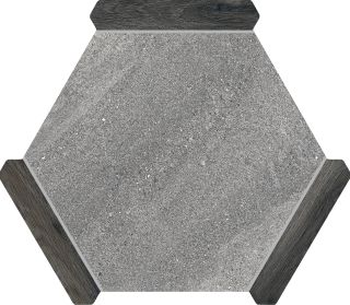 Керамогранит Monopole Сакраменто серый - черное дерево 71240, 22x25 (0,75)