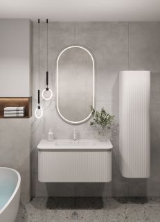Тумба под раковину Armadi Art Ovale S 781-100-W 100 см белый матовый