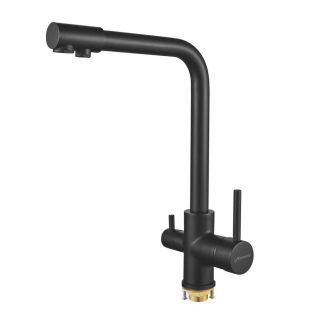 Смеситель для кухни с подключением фильтра Maretti Project Black PB31RZF12, черный Смеситель для кухни с подключением фильтра Maretti Project Black PB31RZF12, черный
