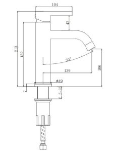Смеситель для раковины Splenka S221.10.09 графит