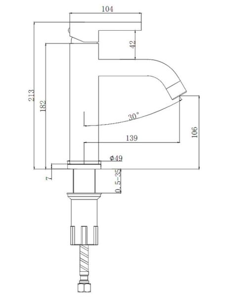 Смеситель для раковины Splenka S221.10.09 графит