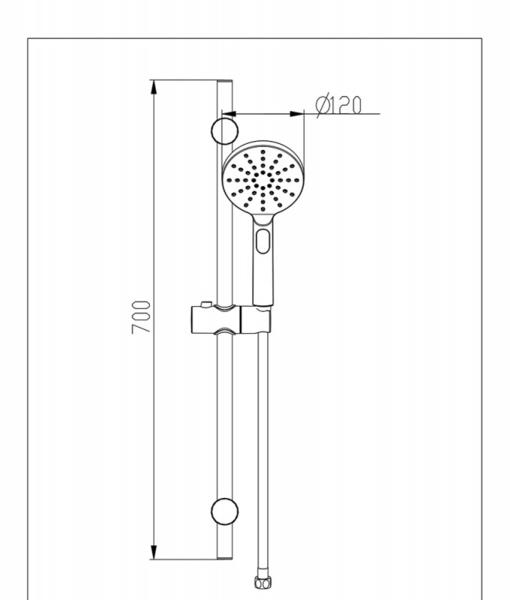 Душевой гарнитур Bravat Source чёрный D171BW-ENG