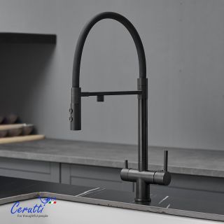 Cмеситель для кухни Ceruttispa ТОРРЕ B (TORRE B) CT12135 чёрный матовый