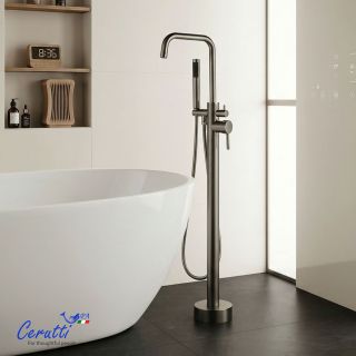 Напольный смеситель для ванны Ceruttispa АФРА (AFRA) GG CT12117 графит
