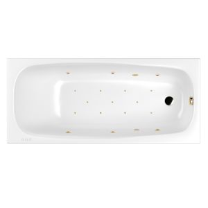 Гидромассажная ванна WHITECROSS Layla Slim 0122.180080.100.RELAX.GL 180x80 см Relax золото