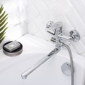 Смеситель для ванны с душем РМС SL86-006 хром
